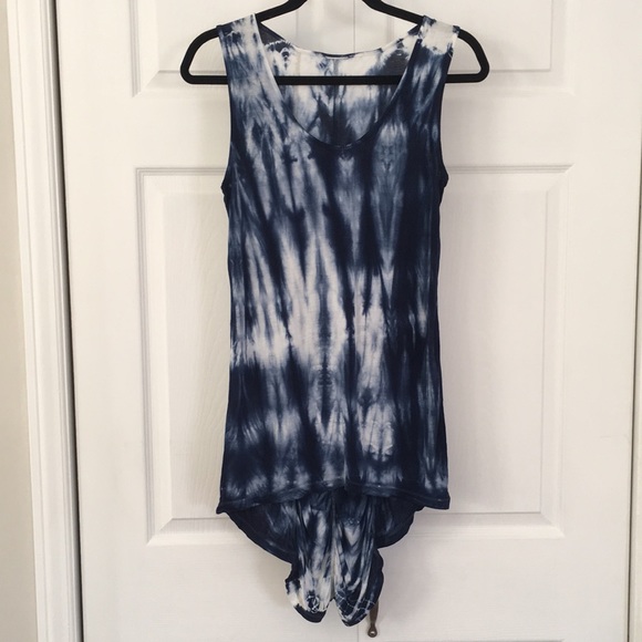 Tie dye boho hi-low tank top - Picture 1 of 3